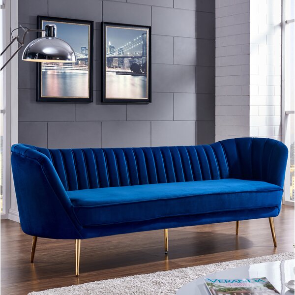 Navy Blue Velvet Sofa Wayfair
